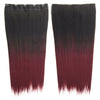 Anime Cosplay Wig Gradient Ramp 5 Cards Hair Extension   2T99J#