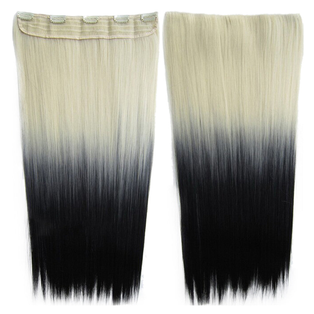 Anime Cosplay Wig Gradient Ramp 5 Cards Hair Extension   613TBlack# - Mega Save Wholesale & Retail