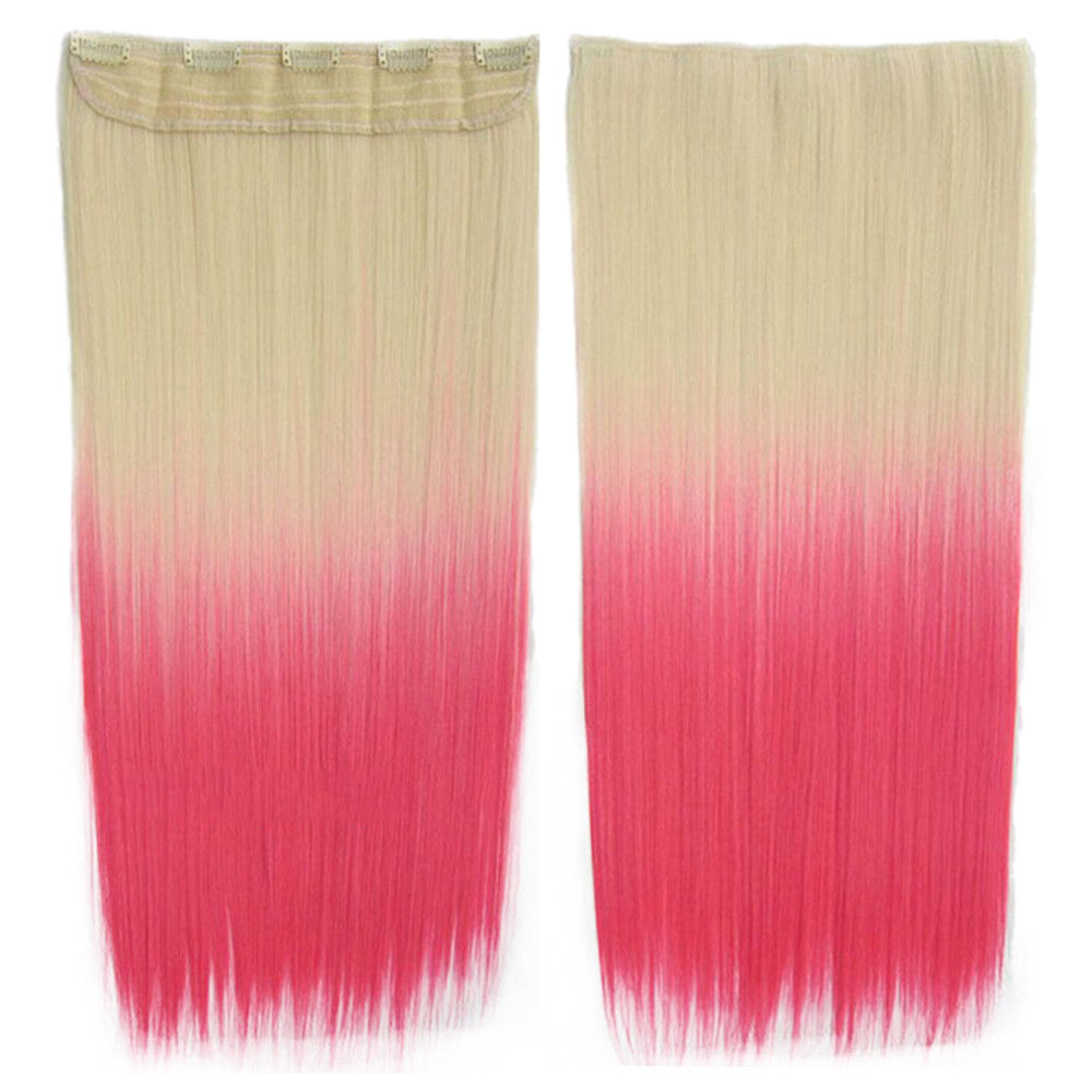 Anime Cosplay Wig Gradient Ramp 5 Cards Hair Extension   613TPink# - Mega Save Wholesale & Retail