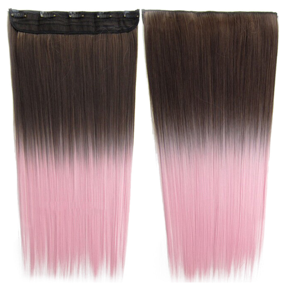 Anime Cosplay Wig Gradient Ramp 5 Cards Hair Extension   8TLight Pink# - Mega Save Wholesale & Retail