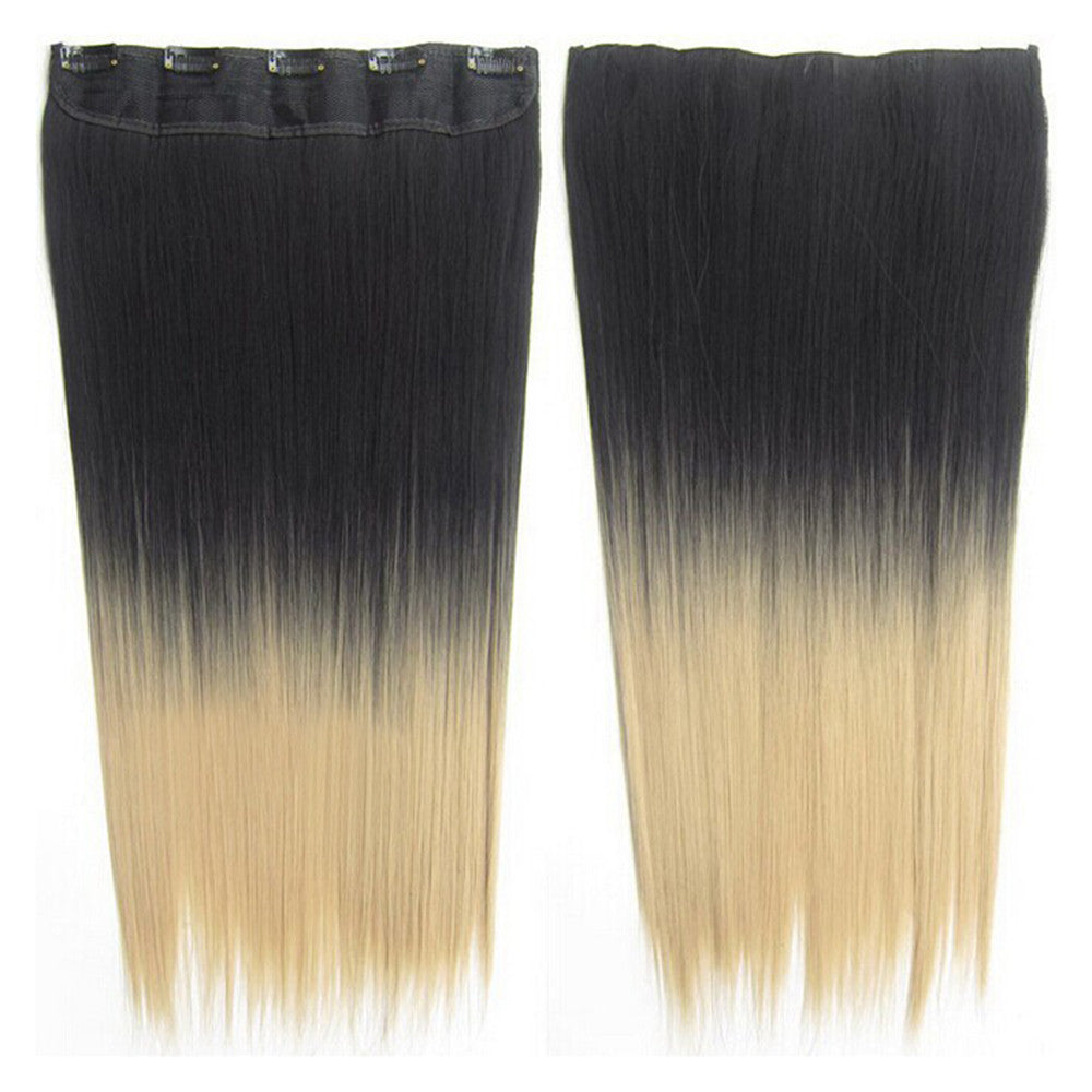 Anime Cosplay Wig Gradient Ramp 5 Cards Hair Extension   BlackT24# - Mega Save Wholesale & Retail