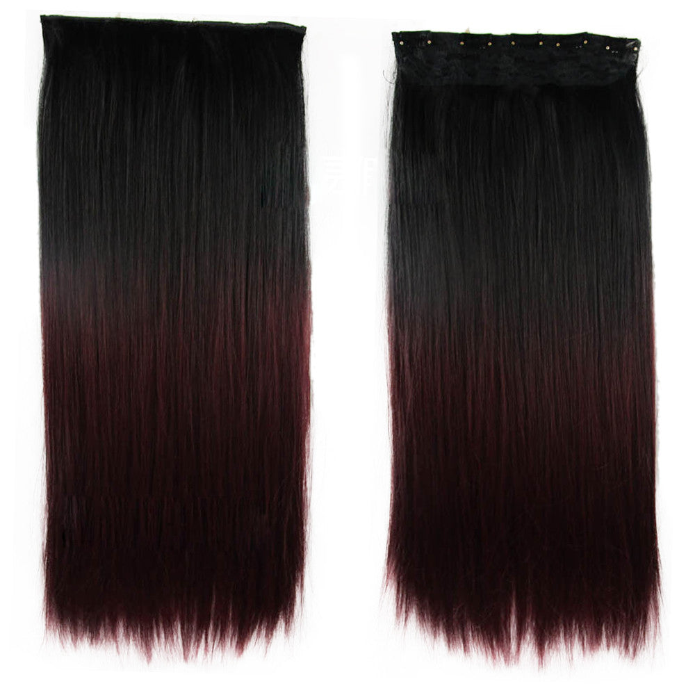 Anime Cosplay Wig Gradient Ramp 5 Cards Hair Extension   BlackT99J# - Mega Save Wholesale & Retail