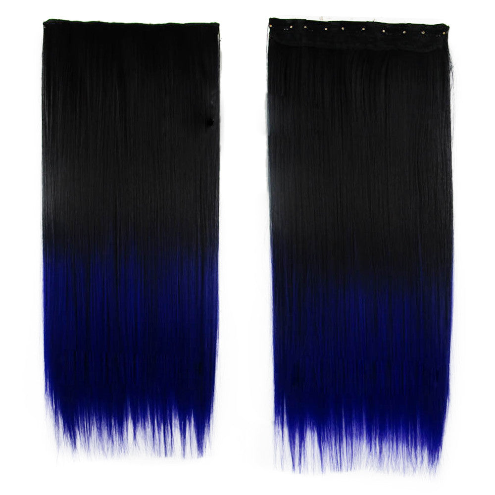 Anime Cosplay Wig Gradient Ramp 5 Cards Hair Extension   BlackTPurple# - Mega Save Wholesale & Retail