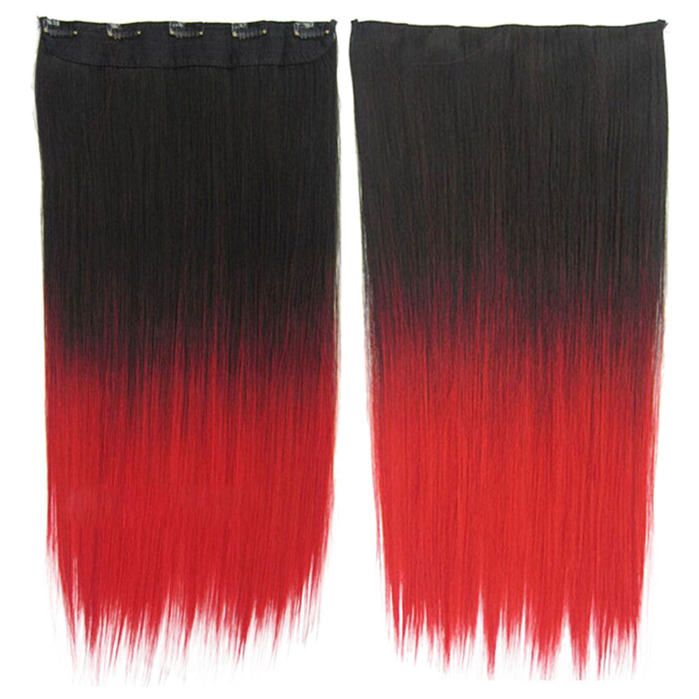 Anime Cosplay Wig Gradient Ramp 5 Cards Hair Extension   BlackTRed# - Mega Save Wholesale & Retail