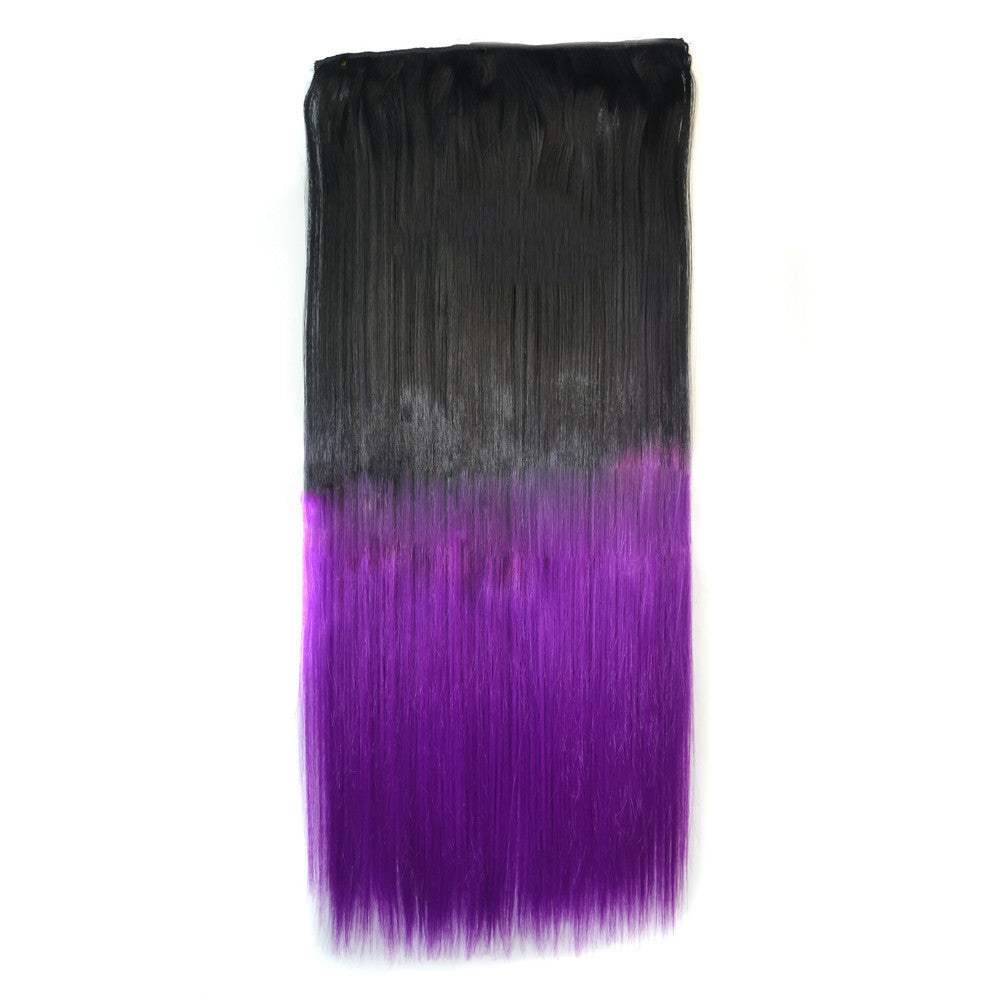 Anime Cosplay Wig Gradient Ramp 5 Cards Hair Extension   R2 black to violet - Mega Save Wholesale & Retail