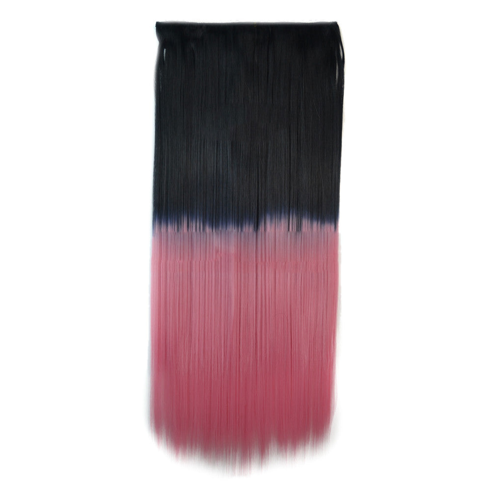 Anime Cosplay Wig Gradient Ramp 5 Cards Hair Extension   R5 black to rouge pink - Mega Save Wholesale & Retail