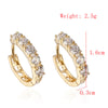 Earrings 18K Gold Galvanized Zircon - Mega Save Wholesale & Retail - 5