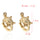 Earrings Cute Little Tortoise 18K Gold Galvanized Zircon - Mega Save Wholesale & Retail - 4