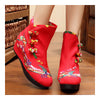 Colorful Phoenix Vintage Beijing Cloth Shoes Embroidered Boots   red  35 - Mega Save Wholesale & Retail - 3