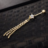 Navel Ring Buckle Ring Five-pointed Star    gold plated white zircon - Mega Save Wholesale & Retail - 3