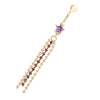 Navel Ring Buckle Ring Five-pointed Star    gold plated purple zircon - Mega Save Wholesale & Retail - 1
