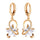 Earrings Five-pointed Star Big Zircon   gold plated white zircon - Mega Save Wholesale & Retail - 1