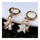 Earrings Five-pointed Star Big Zircon   gold plated white zircon - Mega Save Wholesale & Retail - 2