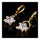 Earrings Five-pointed Star Big Zircon   gold plated white zircon - Mega Save Wholesale & Retail - 3