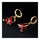 Earrings Five-pointed Star Big Zircon    gold plated red zircon - Mega Save Wholesale & Retail - 2