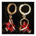 Earrings Five-pointed Star Big Zircon    gold plated red zircon - Mega Save Wholesale & Retail - 3