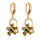 Earrings Five-pointed Star Big Zircon   gold plated green zircon - Mega Save Wholesale & Retail - 1