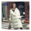 Middle Long Down Coat Woman Casual Coat   white   S - Mega Save Wholesale & Retail - 1