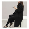 Slim Coat Middle Long Woman Fashionable   black    S - Mega Save Wholesale & Retail - 2