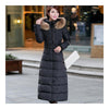 Long Down Coat Plus Size Big Fur Collar Slim Thick    black    S - Mega Save Wholesale & Retail - 3