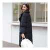 Middle Long Down Coat Woman Casual Coat   black   S - Mega Save Wholesale & Retail - 3