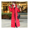 Long Down Coat Plus Size Big Fur Collar Slim Thick    red   S - Mega Save Wholesale & Retail - 2