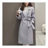 Slim Coat Middle Long Woman Fashionable   grey   S - Mega Save Wholesale & Retail - 2