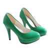 High Heel Superior PU Fashionable Women Thin Shoes  green - Mega Save Wholesale & Retail - 1