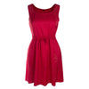 Drawstring Lace-up Dress Hollow Summer   wine red   S - Mega Save Wholesale & Retail - 1