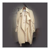 Wind Coat Long Sleeve Slim Middle Long Woman Attire   beige   S - Mega Save Wholesale & Retail - 1
