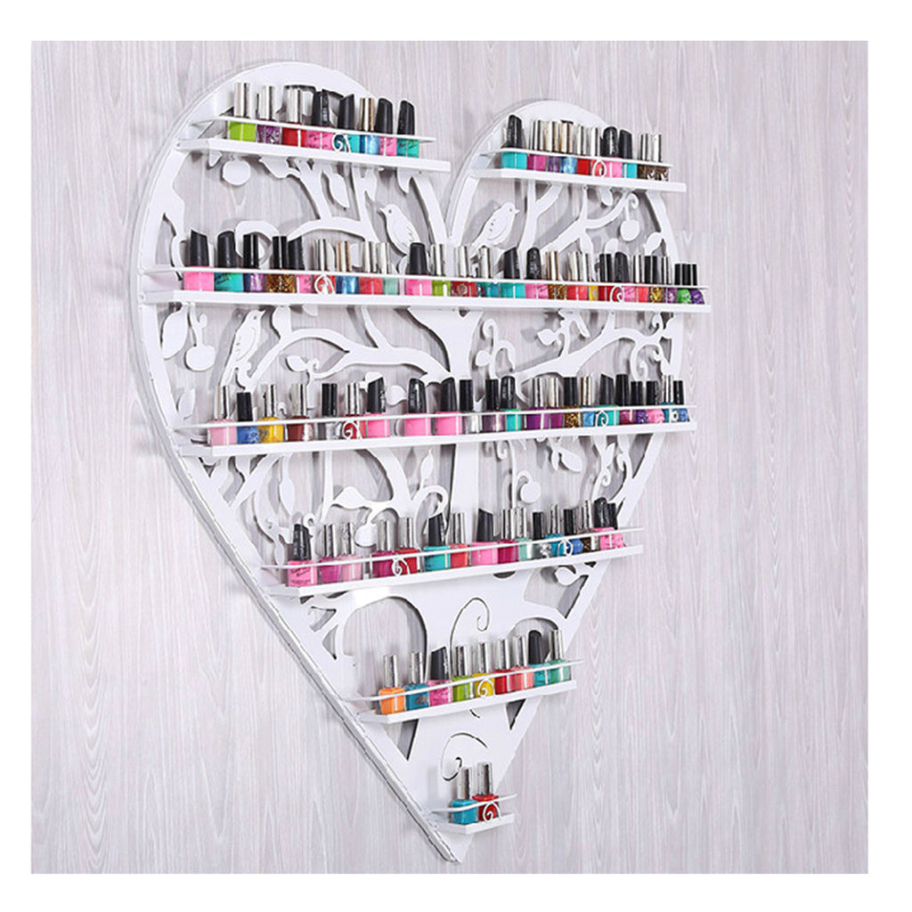 Kleinwort Iron multilayer polish rack creative heart-shaped perfume rouge cosmetic display rack - Mega Save Wholesale & Retail - 4
