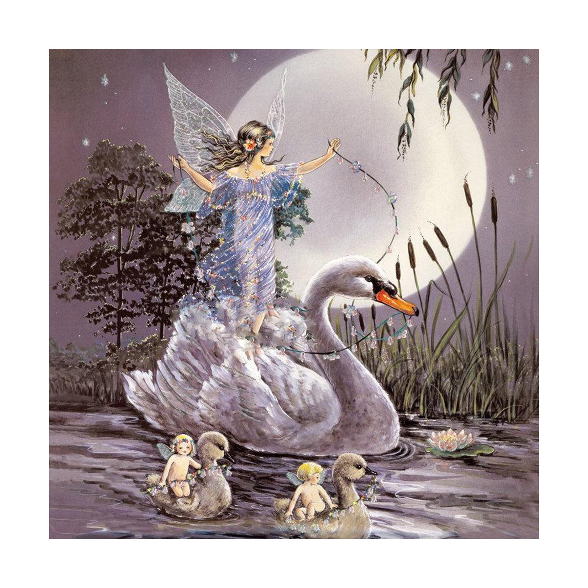 decoration painting angel oil painting cartoon dream forest without frame cotton for painting - Mega Save Wholesale & Retail - 1