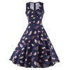 Summer Sleeveless Printing Big Peplum Dress   S - Mega Save Wholesale & Retail - 1