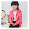 Child Thin Light Stripe Down Coat Warm Hooded Boy Girl   pink   100cm - Mega Save Wholesale & Retail - 2