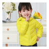 Child Thin Light Stripe Down Coat Warm Hooded Boy Girl   bright yellow   100cm - Mega Save Wholesale & Retail - 2