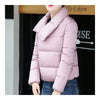 Winter Short Down Coat Woman Thick Warm Fashionable   light pink   M - Mega Save Wholesale & Retail - 2