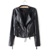 Winter Faux Leather Coat Tassel PU Slim    S - Mega Save Wholesale & Retail - 1