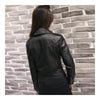 PU Faux Leather Biker Coat Woman Slim Fashionable    S - Mega Save Wholesale & Retail - 4