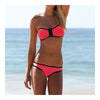 Swimwear Bikini Triangle Push-Ups Women  watermelon red  S - Mega Save Wholesale & Retail - 1