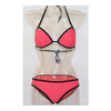 European Swimwear Swimsuit Triangle Bikini  watermelon red  S - Mega Save Wholesale & Retail - 1