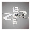 Mirror Wall Clock DIY Creative Sticking   silver - Mega Save Wholesale & Retail