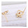 Heart Flower in Blossom Colorful Zircon Ear Studs 18K Gold Galvanized    white - Mega Save Wholesale & Retail - 3