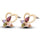 Heart Flower in Blossom Colorful Zircon Ear Studs 18K Gold Galvanized    colorful - Mega Save Wholesale & Retail - 1