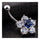 Fashionable Flower Navel Ring    platinum plated blue zircon - Mega Save Wholesale & Retail - 2