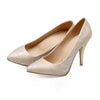 Women Shoes Pointed High Heel Thin Shoes  apricot