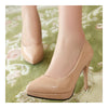 Women Work Shoes Pointed Thin High Heel Night Club  apricot - Mega Save Wholesale & Retail - 2