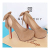 Plus Size High Heel Women Thin Shoes Night Club Bowknot  apricot - Mega Save Wholesale & Retail - 3