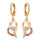Love Heart Zircon Earrings    gold plated colorful zircon - Mega Save Wholesale & Retail - 1