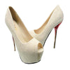 Sexy Peep-toe Super High Thin Heel Wedding Shoes   golden - Mega Save Wholesale & Retail