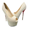 Sexy Peep-toe Super High Thin Heel Wedding Shoes   golden  35 - Mega Save Wholesale & Retail